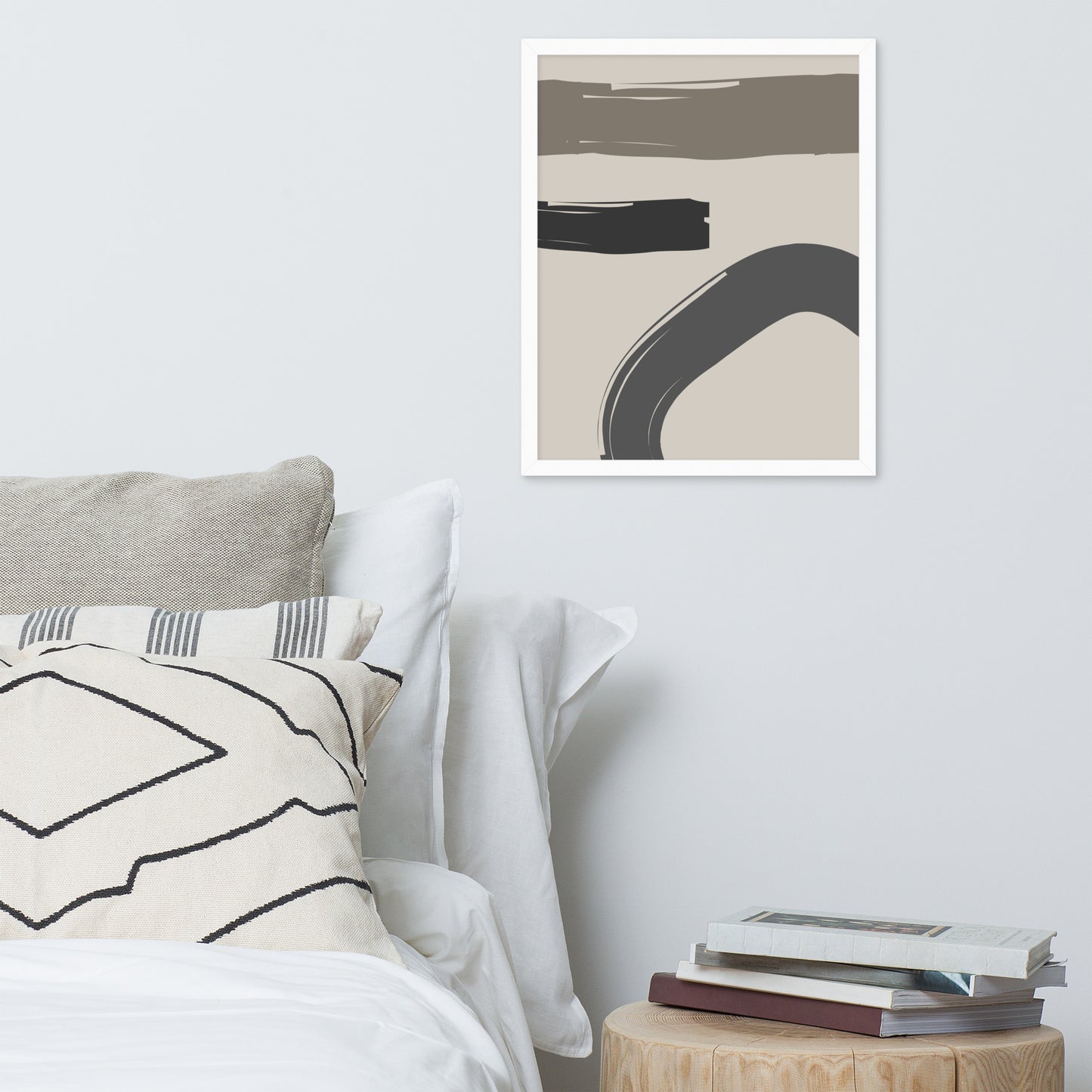 RILEY RU - Abstract Brush - Framed poster