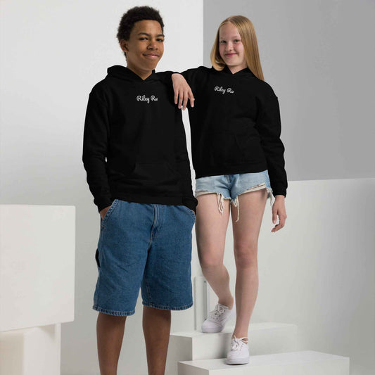 RILEY RU Embroidered Logo Youth Hoodie