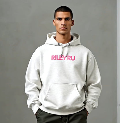 RILEY RU Tickle-Me-Pink Logo Unisex Premium Hoodie