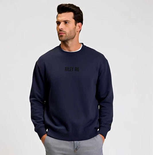 RILEY RU Embroidered Oversized Heavyweight Sweatshirt