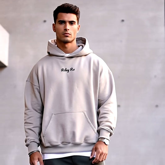 RILEY RU Embroidered Logo Unisex Hoodie