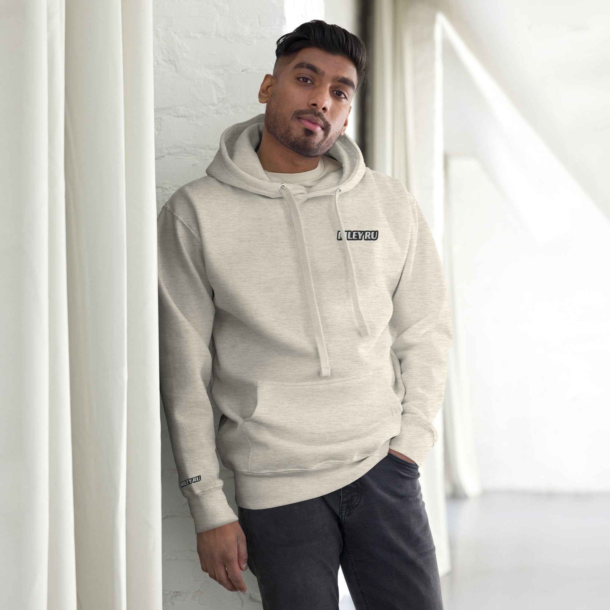 RILEY RU Embroidered Logo Sport Unisex Hoodie