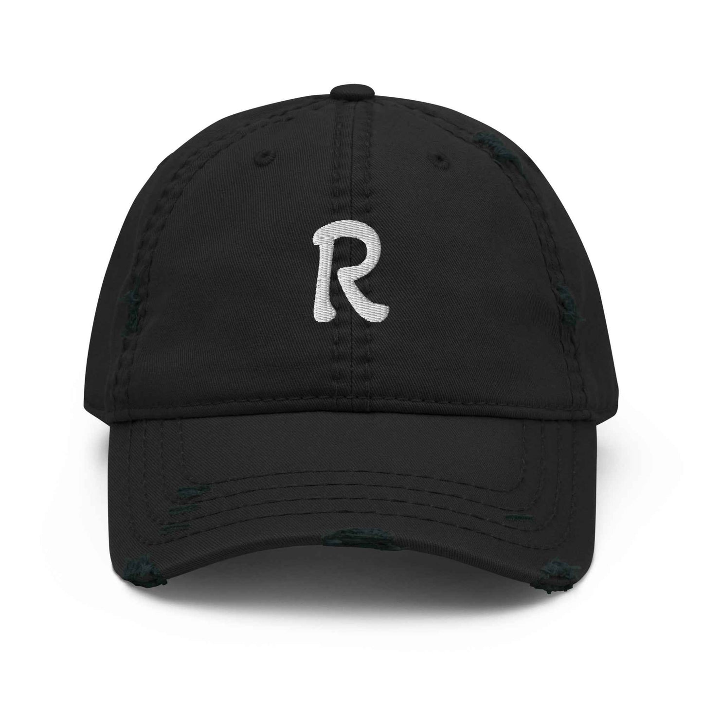 RILEY RU Embroidered Logo Distressed Dad Hat