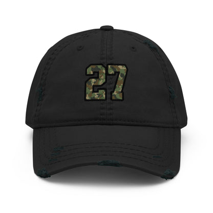 Black cap with a turtle embroidered on a white background