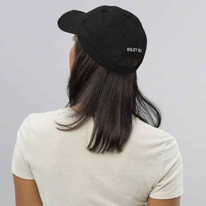 RILEY RU Embroidered Logo Distressed Dad Hat