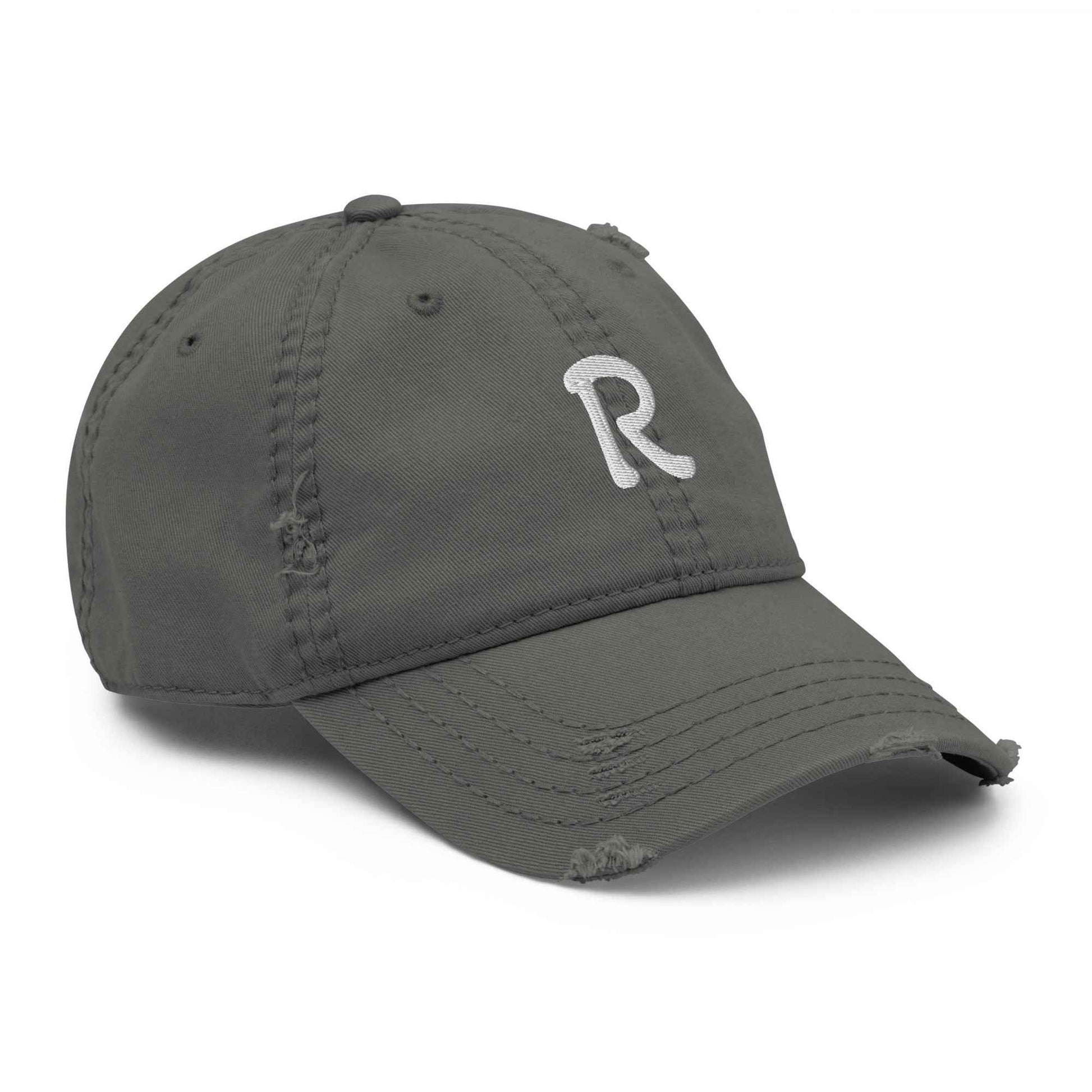 RILEY RU Embroidered Logo Distressed Dad Hat