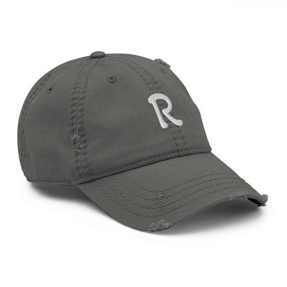 RILEY RU Embroidered Logo Distressed Dad Hat
