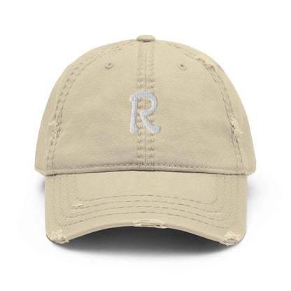 RILEY RU Embroidered Logo Distressed Dad Hat