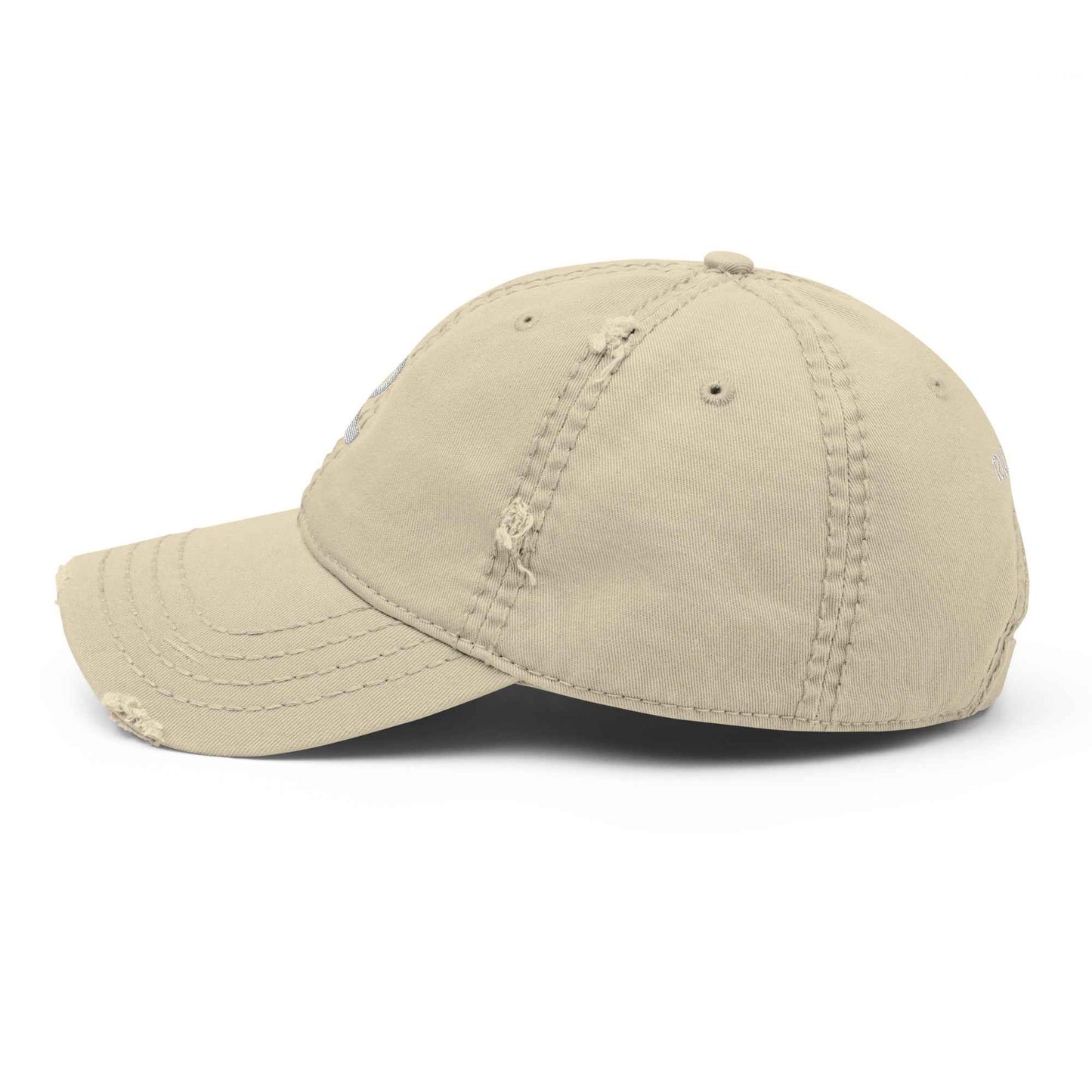 RILEY RU Embroidered Logo Distressed Dad Hat