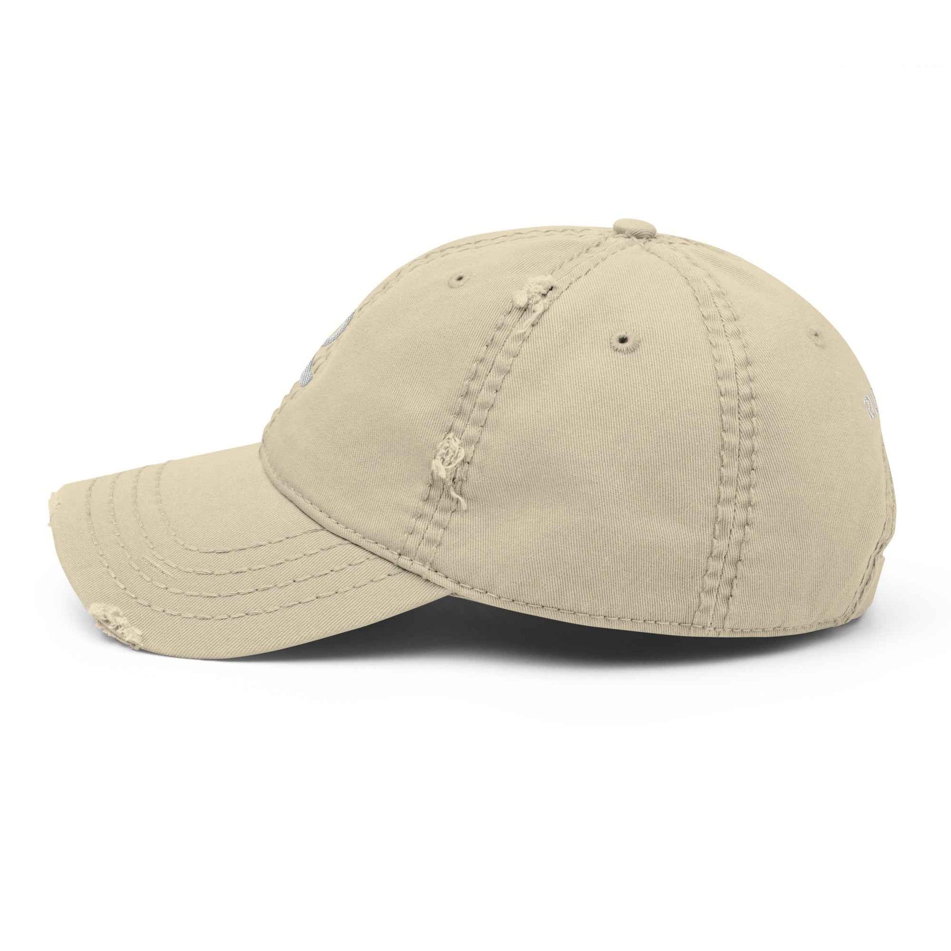 RILEY RU Embroidered Logo Distressed Dad Hat