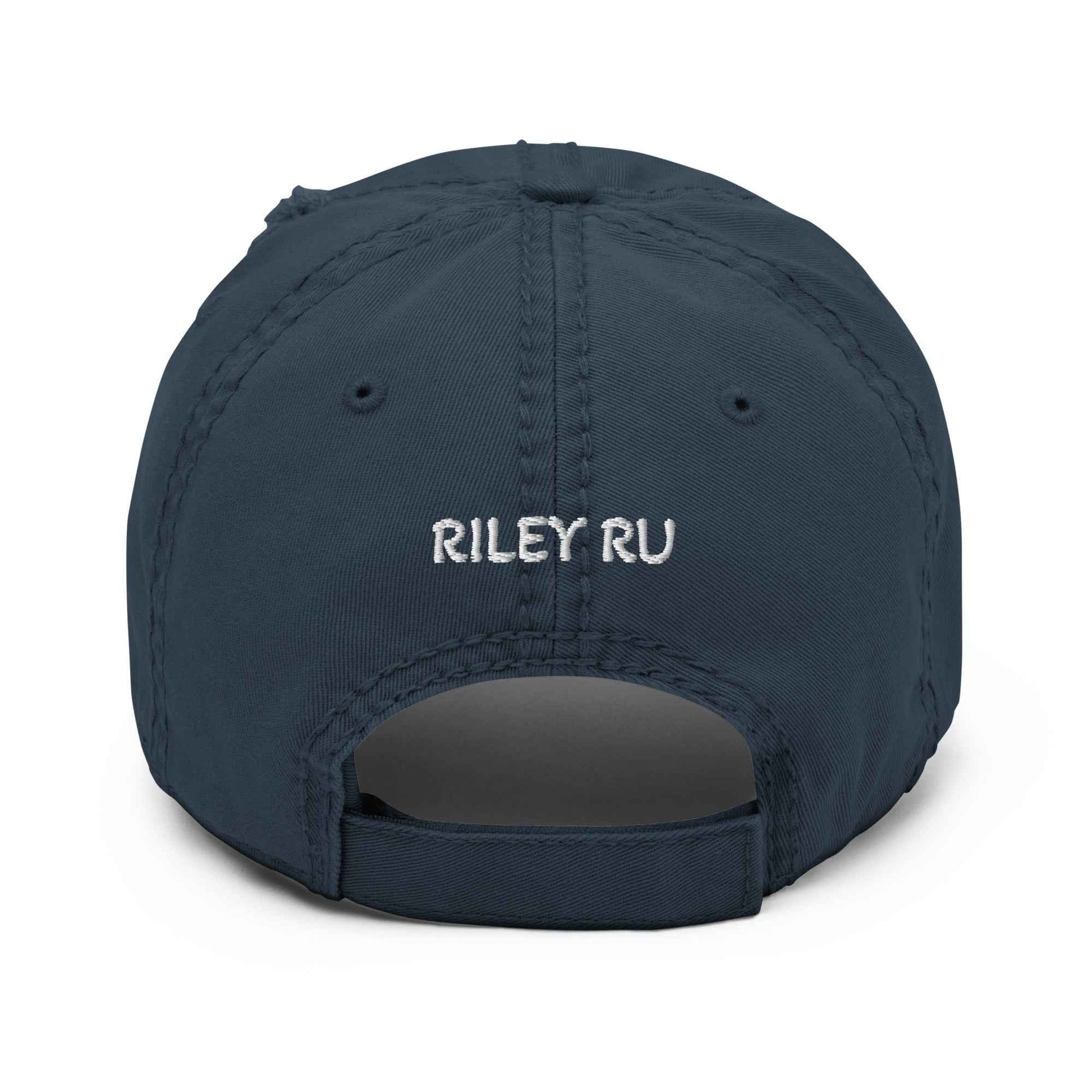 RILEY RU Embroidered Logo Distressed Dad Hat