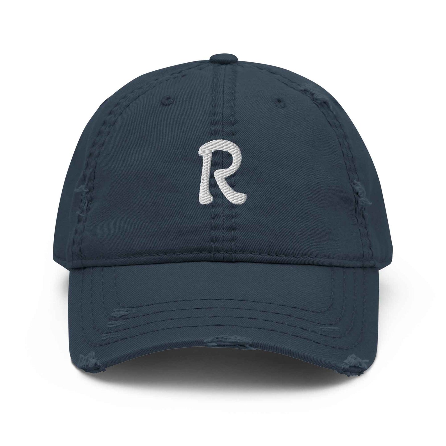 RILEY RU Embroidered Logo Distressed Dad Hat