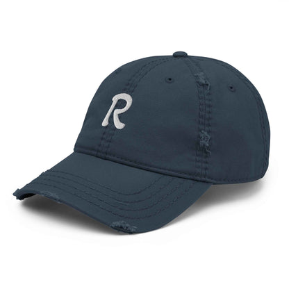 RILEY RU Embroidered Logo Distressed Dad Hat