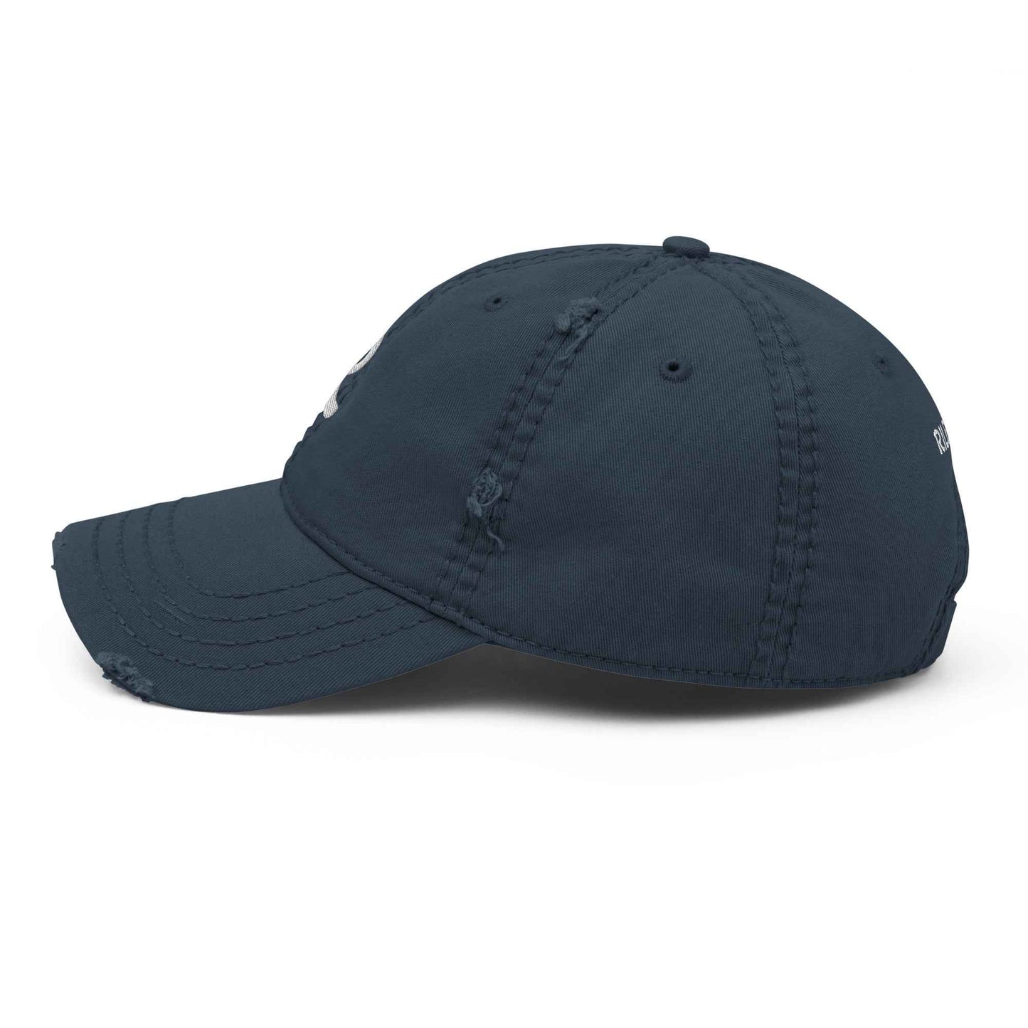 RILEY RU Embroidered Logo Distressed Dad Hat