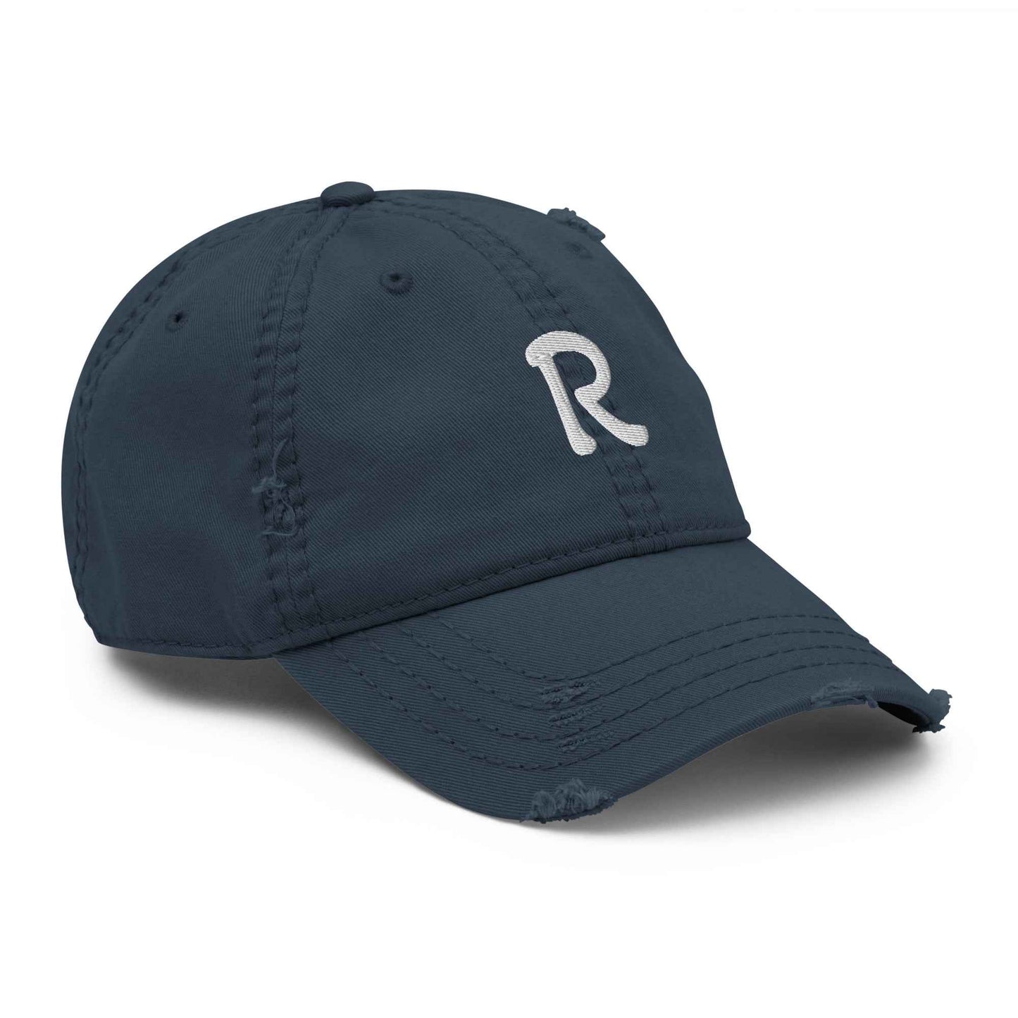 RILEY RU Embroidered Logo Distressed Dad Hat