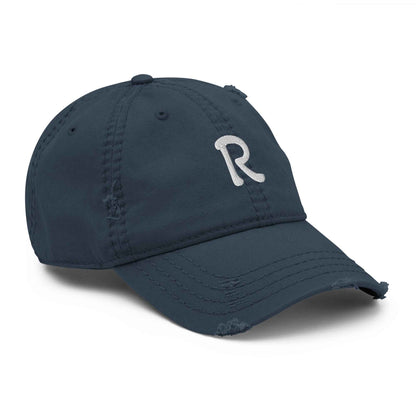 RILEY RU Embroidered Logo Distressed Dad Hat