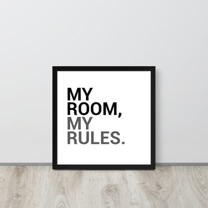 RILEY RU - My Room My Rules - Framed poster
