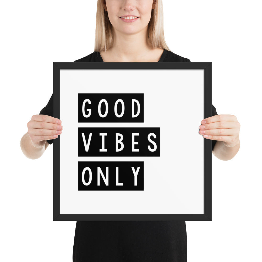 RILEY RU - Good Vibes Only - Framed poster