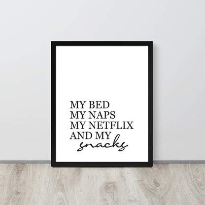 RILEY RU - Snack - Framed poster