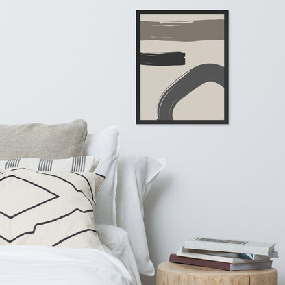 RILEY RU - Abstract Brush - Framed poster