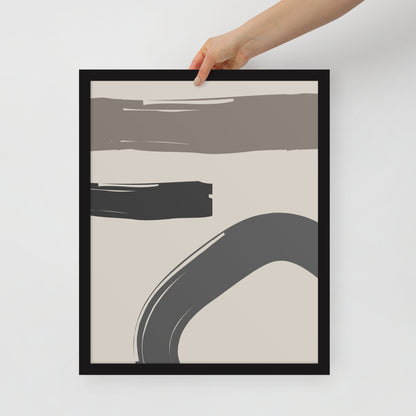 RILEY RU - Abstract Brush - Framed poster