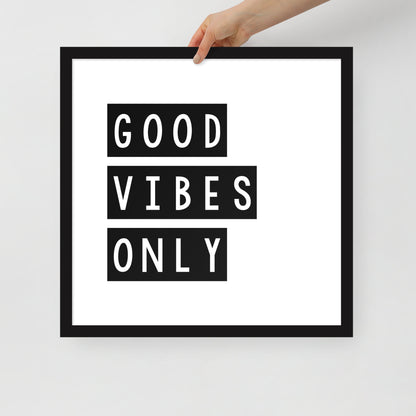 RILEY RU - Good Vibes Only - Framed poster