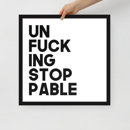 RILEY RU - Unstoppable - Framed poster