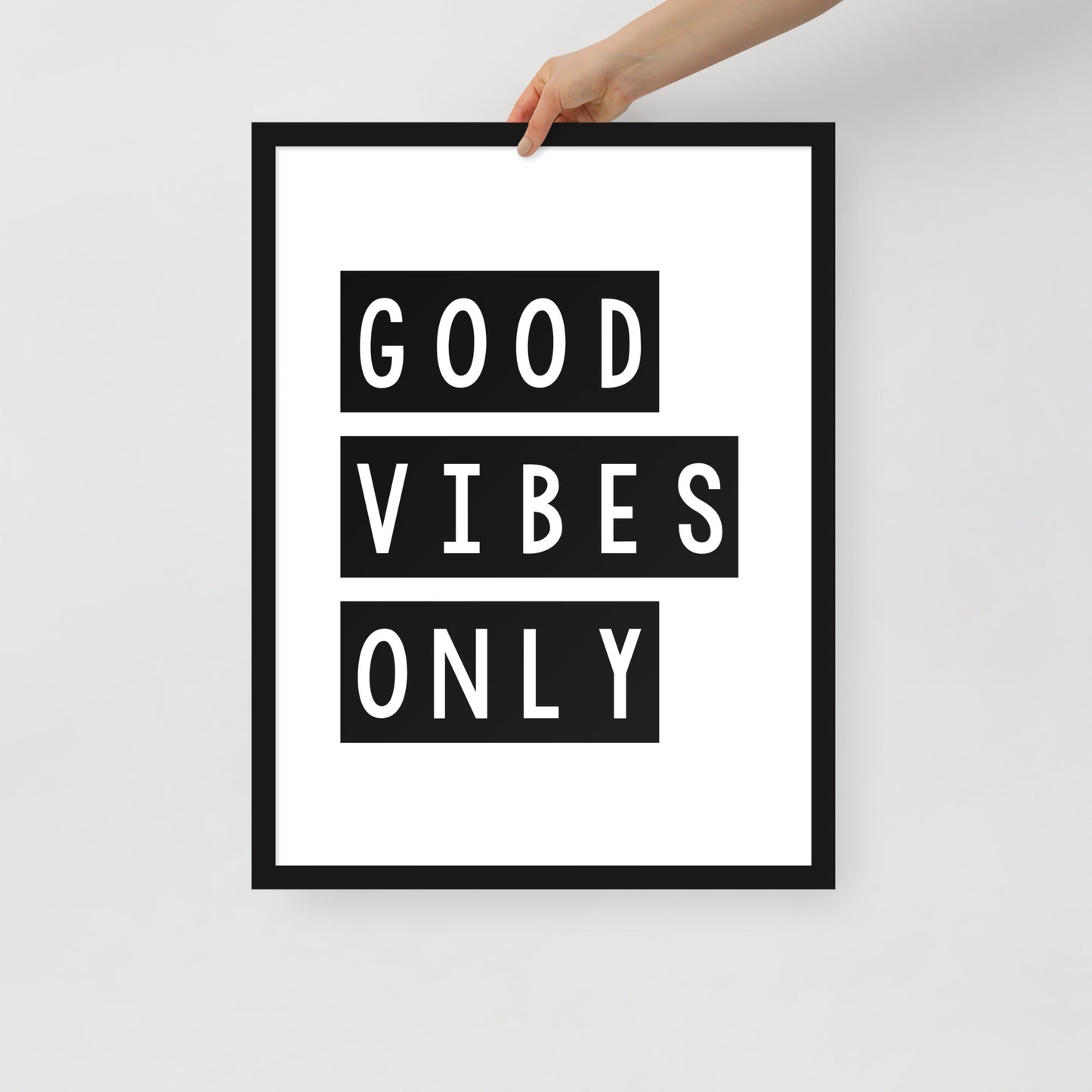 RILEY RU - Good Vibes Only - Framed poster