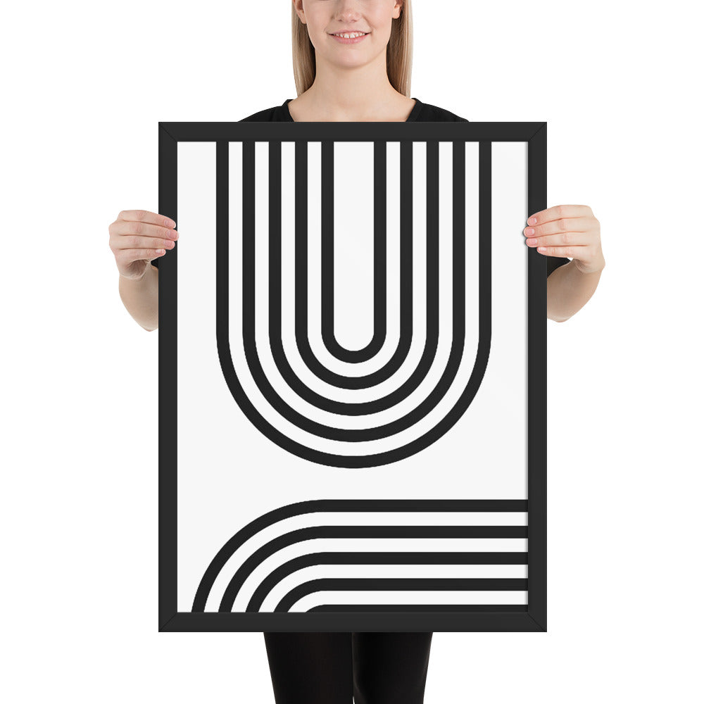 RILEY RU - Geometric - Framed poster