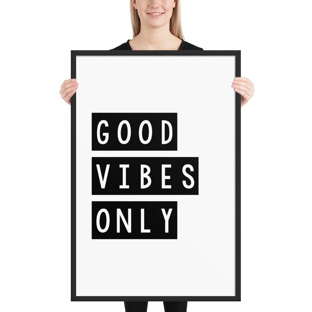 RILEY RU - Good Vibes Only - Framed poster