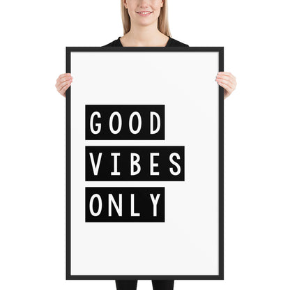 RILEY RU - Good Vibes Only - Framed poster