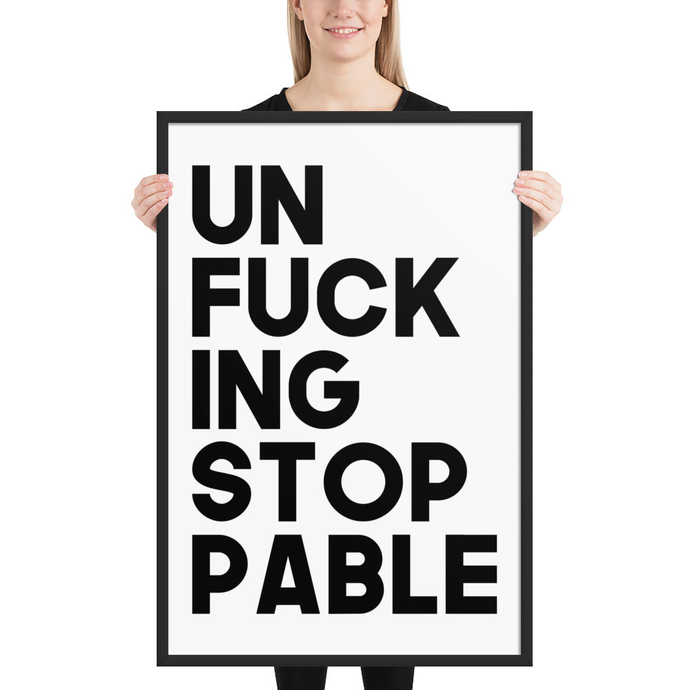RILEY RU - Unstoppable - Framed poster