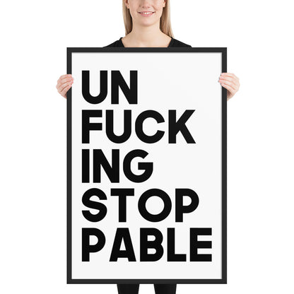 RILEY RU - Unstoppable - Framed poster