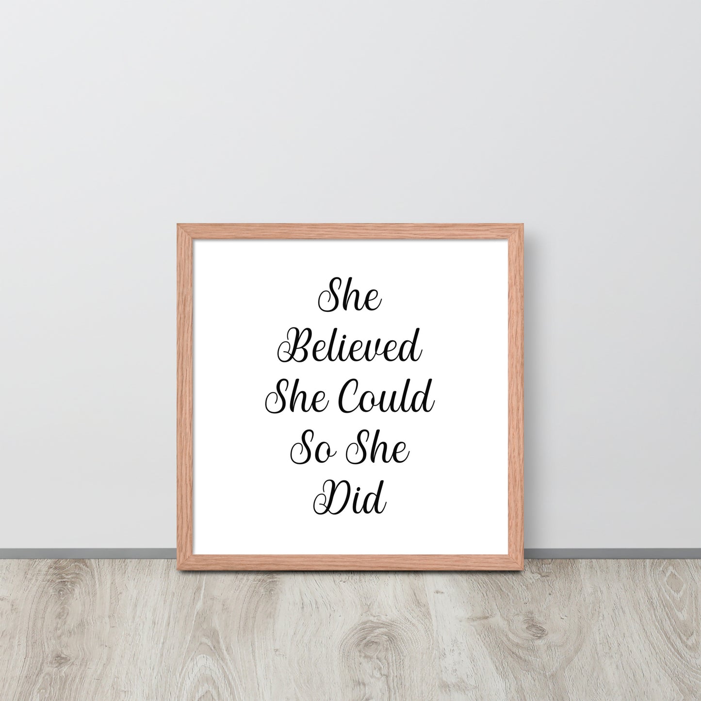RILEY RU - She Believed She Could - Framed poster