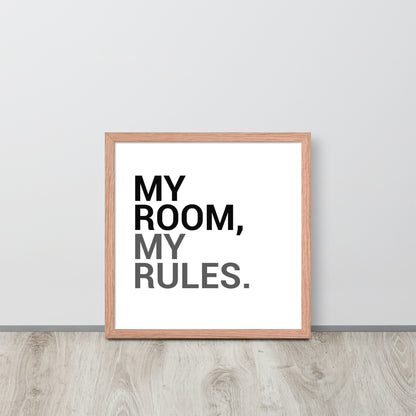 RILEY RU - My Room My Rules - Framed poster