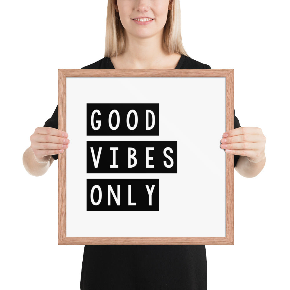 RILEY RU - Good Vibes Only - Framed poster