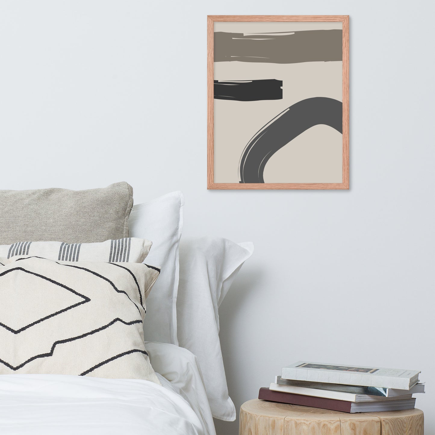 RILEY RU - Abstract Brush - Framed poster
