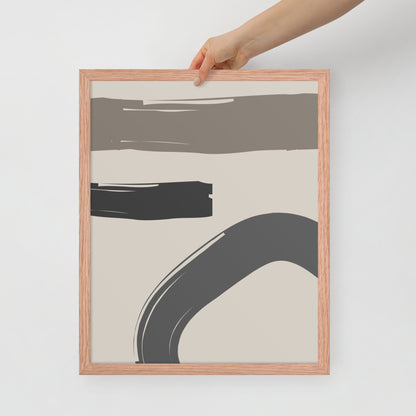 RILEY RU - Abstract Brush - Framed poster
