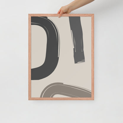 RILEY RU - Abstract Brush - Framed poster