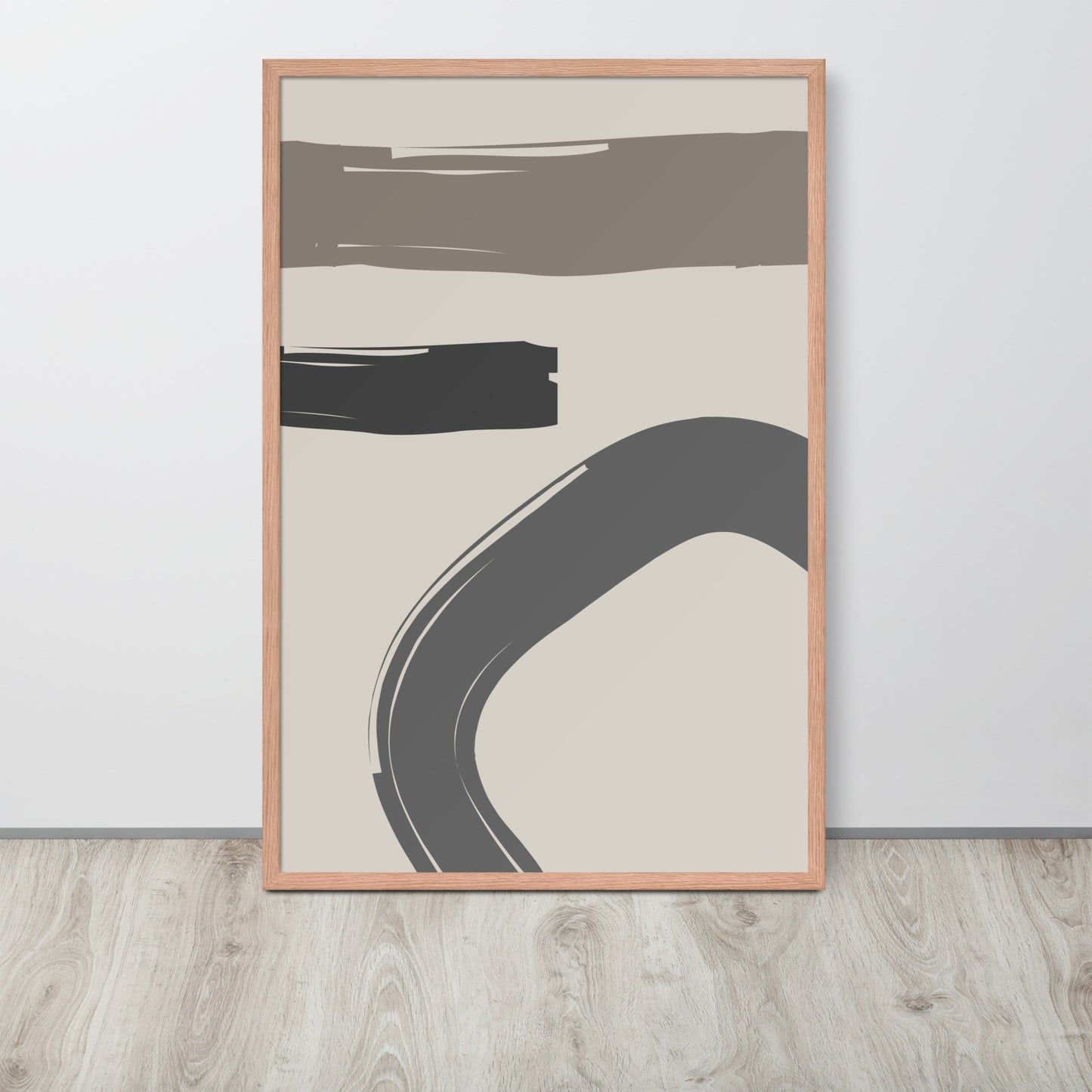 RILEY RU - Abstract Brush - Framed poster