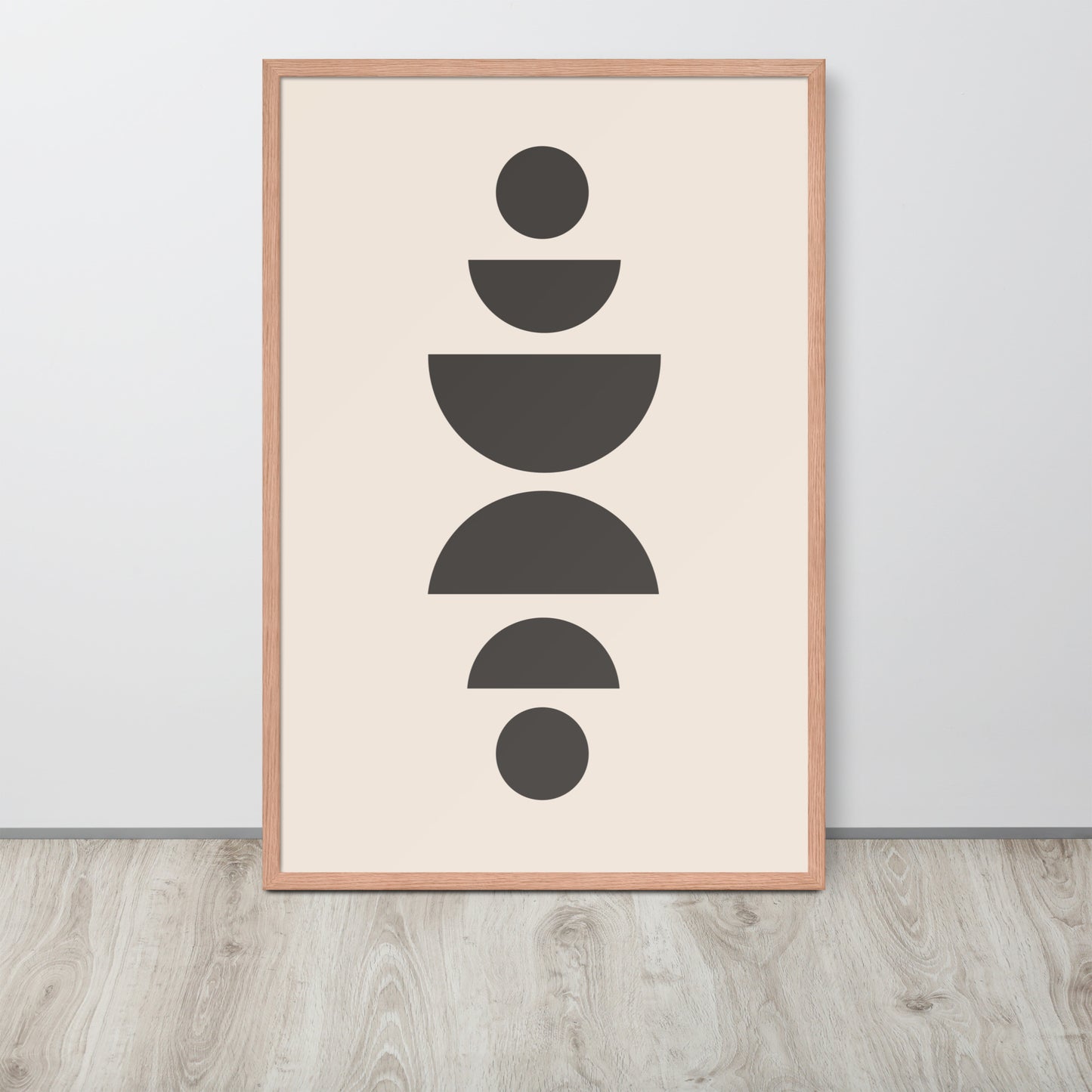 RILEY RU - Geometric Circles - Framed poster