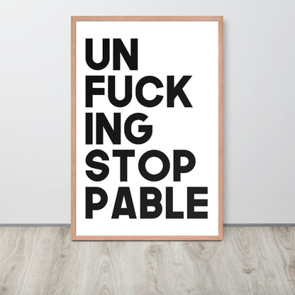 RILEY RU - Unstoppable - Framed poster