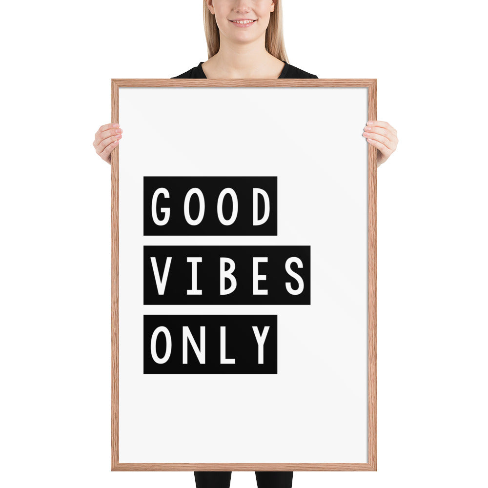 RILEY RU - Good Vibes Only - Framed poster