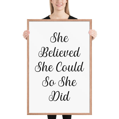 RILEY RU - She Believed She Could - Framed poster