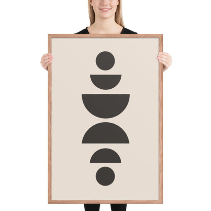 RILEY RU - Geometric Circles - Framed poster