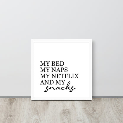 RILEY RU - Snack - Framed poster