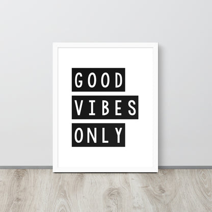 RILEY RU - Good Vibes Only - Framed poster