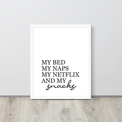 RILEY RU - Snack - Framed poster