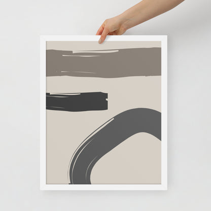 RILEY RU - Abstract Brush - Framed poster