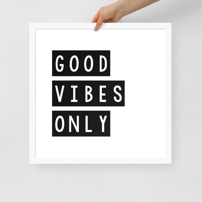 RILEY RU - Good Vibes Only - Framed poster